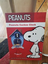 Peanuts Cuckoo Clock Linus and Lucy Song Blue House Hanging w/ Pendulum  - £41.36 GBP