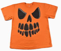 Halloween Adult Large T Shirt Pumpkin Face Easy Costume Jack O Lantern S... - £10.10 GBP