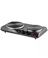 ELECTRIC COUNTERTOP DOUBLE BURNER Cooktop Hot Plate Stove 1700W Cooker Temp - $571.14 MXN