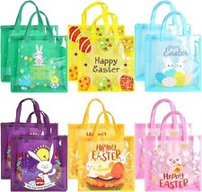 12PCS Happy Easter Egg Hunt Bags Easter Bunny Carrot Chick Egg Gift Bags... - $38.95