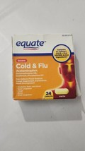 Equate Severe Cold &amp; Flu Caplets, 24 ct Acetaminophen Dextromethorphan 02/2026 - £6.46 GBP