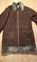 Cherokee Girls Coat Size: Large Brown Winter Kids Full Zip CUTE Pockets - £13.23 GBP