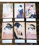 Lot 6 Vintage Geisha Japanese Art Prints Utamaro Reproduction Kimono 10 ... - £77.39 GBP