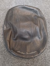 Harley Davidson Newsboy Cap Hat Leather Adult XS Made in USA - £51.90 GBP