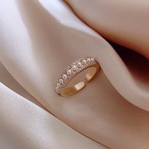New adjustable Women shiny Crystal sweet elegant Rings 2021 contracted temperame - £7.20 GBP