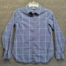 Columbia Blue Button-Down Shirt Plaid Check Women&#39;s Size Small - £11.03 GBP