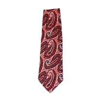 Vintage Corsair Mens Tie Red Paisley Professional Corporate Office Necktie - $19.99