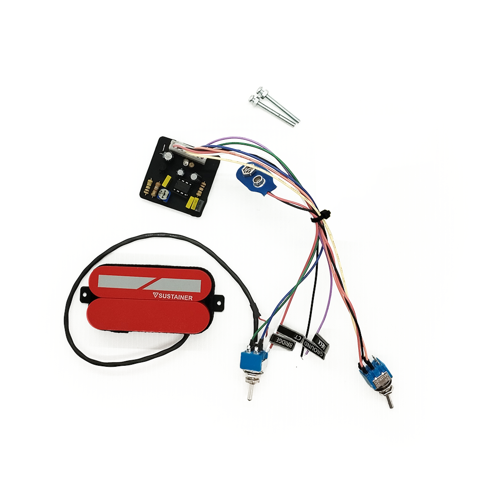 Sustainiac Sustainer Pickup 3 Modes Seymour Duncan Dimarzio EMG81 Guitar – Red - $150.00