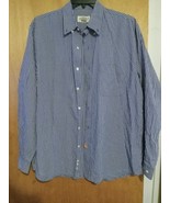 Eddie Bauer Shirt Adult Large Slim Fit Blue Plaid Long Sleeve Mens L - £9.60 GBP