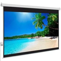 100&quot; 4:3 80&quot; X 60&quot; Viewing Area Motorized Projector Screen With Remote C... - £99.93 GBP