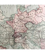 1879 Map Europe Western And Central Victorian Geography 1st Edition DWAA9 - €69,72 EUR