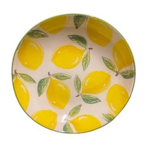 PAPART LEMON Soup Pasta Salad Bowl Hand Painted Turkey Seramik 9 1/4&quot;D X 2 1/8&quot;D - £21.36 GBP