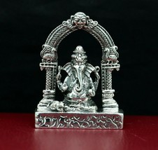 925 pure silver God Ganesha statue, figurine, puja article home temple a... - $97.01