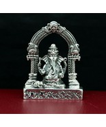 925 pure silver God Ganesha statue, figurine, puja article home temple a... - £76.31 GBP