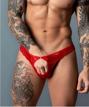 MALE POWER LACE OPEN RING THONG ULTIMATE DUO BONEYARD SILICONE COCK RING - $23.99