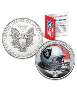 OAKLAND RAIDERS 1 Oz American Silver Eagle $1 US Coin Colorized NFL LICE... - $84.11