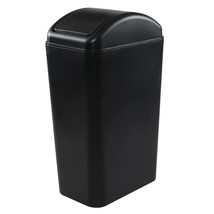 14 Liter Plastic Trash Can, Garbage Bin With Swing Lid (Black) - $40.99