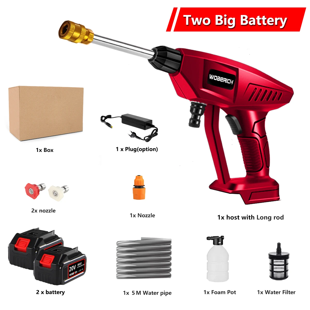 30Bar Electric Cordless High Pressure Cleaner Washer Spray Water  Car Wash Press - £147.82 GBP
