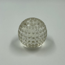 Vintage Art Glass Golf Ball Paperweight 2.5”x2.5” Clear Glass Golfer Decoration - £10.45 GBP