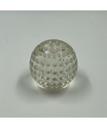 Vintage Art Glass Golf Ball Paperweight 2.5”x2.5” Clear Glass Golfer Dec... - £10.29 GBP