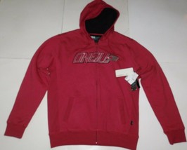 O&#39;Neill Red Super Fleece Zip Front Hoodie Size Large BNWT - £31.26 GBP