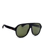 NEW GUCCI GG0009S 001 BLACK GREEN LENS AUTHENTIC SUNGLASSES 59-11 - £190.38 GBP