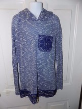 Self Esteem Blue/White Sweater W/Hoodie Size M Girl&#39;s NEW HTF LAST ONE - £13.78 GBP
