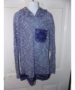 Self Esteem Blue/White Sweater W/Hoodie Size M Girl&#39;s NEW HTF LAST ONE - £13.72 GBP