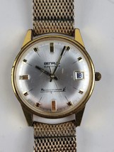 Benrus Electronic Technipower Men's Wristwatch w/fresh battery 10k Filled band - $55.43