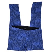 Tuff Athletics Blue Print Leggings Sz. M Workout Gym Yoga Zip Pocket - $332.16 MXN