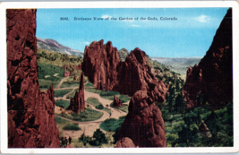Birdseye View of the Garden of the Gods Pikes Peak Region Colorado Postcard - £7.71 GBP