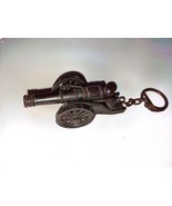 Cannon Keychain Keyring Vintage Brass 2x1.5x1 in - £10.22 GBP