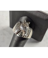 Mens Vintage Estate Sterling Silver Horse Ring 13.0g E4332 - €72,74 EUR