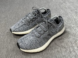 Adidas Pureboost Shoes Mens 10 Running  Gray White Athletic Trainer Snea... - $34.64