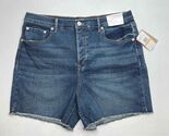 Jessica Simpson Ventura High Waist Midi Jean Shorts Cut Off Ongoing Soft... - $39.54