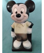 Vintage Disney Productions Mickey Mouse Plastic Bank 8&quot; Tall w/Stopper  - £10.30 GBP