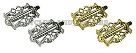 ORIGINAL  Lowrider Bicycle Steel Twisted Pedals W/Cage 1/2&quot; 2 Colors - £38.32 GBP+