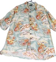 Jimmy Buffett Margaritaville Hawaiian Shirt Camp Beach Lyrics Aloha Mens Sz XXL  - £23.66 GBP