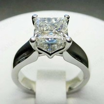 Gorgeous Princess Cut Diamond Engagement Ring in Sterling Silver Wedding Band - £87.00 GBP