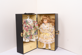 Lasting Impressions Companion Collection Porcelain Doll with Trunk  - £20.69 GBP