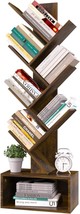Free Standing Book Shelf Storage Rack Display Wood Bookshelf Organizer Cube 6 - £58.76 GBP