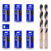 12 Pcs 3/8 Inch (Pack of 2, 6 Pack, Total 12) HSS Jobber Length Drill Bits - $38.50