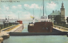 ZAYIX Postcard Great Lakes Ship in Poe Lock, Soo, Michigan, Marine PO po... - £9.04 GBP