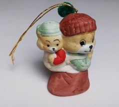 Jasco Bisque Caring Critter Chimers Dad With Son Christmas Tree Ornament 3&quot; - £7.11 GBP