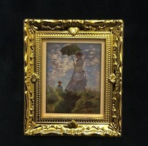 AirAds Dollhouse 1:12 miniature wall painting Monet Woman with a Parasol Replica - £4.51 GBP