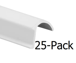 Glass Retainer 9/32&quot; W x 72&quot; L White Vinyl - Prime-Line P7861-XCP25 (25-... - $59.39