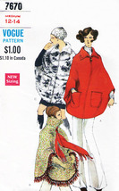 Misses&#39; PONCHO Vintage 1960&#39;s Vogue Pattern 7670 Size 12-14 - £11.55 GBP