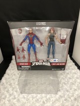 Hasbro Marvel Legends Spider-Man &amp; Mary Jane 2 Pack Toys R Us TRU exclusive NEW - £103.66 GBP