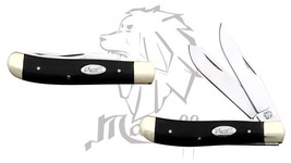 Mastiff Brand Bull Horn Handle Double Blade Stainless Steel Pocket Knife - £9.29 GBP