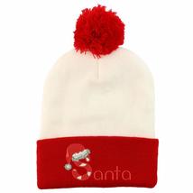 Trendy Apparel Shop Santa Hat Design Embroidered Winter Holiday Theme Beanie - R - £11.73 GBP